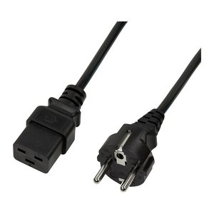 Logilink Power Cord, CEE 7/7-IEC C19, black, 1,80m