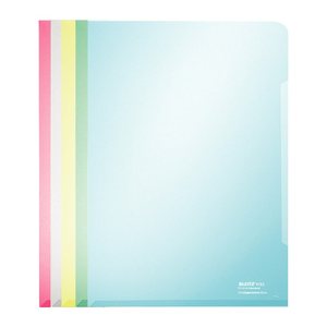 LEITZ Sichthüllen Super Premium 4153 DIN A4 farbsortiert glatt 0,15 mm, 100 St.