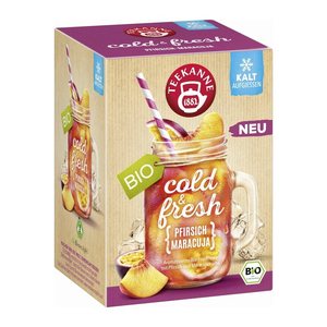 TEEKANNE cold & fresh Pfirsich-Maracuja Bio-Tee 15 Portionen