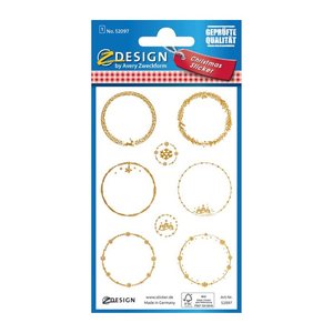 AVERY Zweckform Aufkleber Kreise, gold, 8 Etiketten