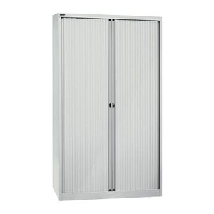 BISLEY Rollladenschrank lichtgrau 4 Fachböden 120,0 x 43,0 x 198,0 cm