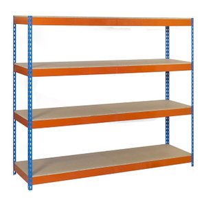 Simonrack Schwerlast-Weitspannregal SIMONFORTE 2409-4 458100045202498 blau, orange 240,0 x 90,0 x 200,0 cm