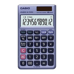 CASIO SL-320TER+ Taschenrechner stahlblau