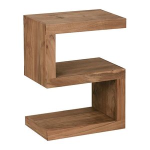WOHNLING Beistelltisch rechteckig Massivholz akazie 44,0 x 30,0 x 60,0 cm, 1 St.