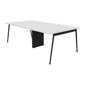 Quadrifoglio Konferenztisch X3 weiß rechteckig, 4-Fuß-Gestell grau, 240,0 x 120,0 x 75,0 cm