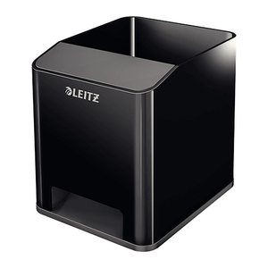 LEITZ Stiftehalter Duo Colour schwarz/grau Polystyrol 2 Fächer 9,0 x 10,1 x 10,0 cm