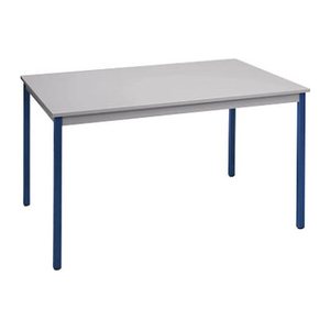 SODEMATUB Mehrzwecktisch lichtgrau, blau rechteckig, Vierkantrohr blau, 180,0 x 80,0 x 74,0 cm