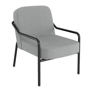 medso powered by PAPERFLOW Sessel MEDSO M Rund grau schwarz Stoff 58,0 x 74,3 x 73,6 cm, 1 St.