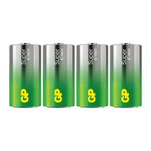 GP Batterien SUPER Alkali-Mangan Baby C 1,5 V, 4 St.