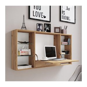 VCM my office Teala Wandschreibtisch eiche quadratisch, hängend eiche 120,0 x 20,0 cm