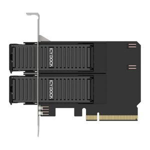 IcyDock Adapter 2x M.2 NVMe to PCIe 4.0 x8 card bifurcation