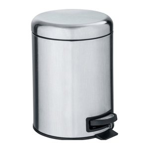 WENKO Leman Kosmetikeimer 5,0 l silber, matt, 1 St.