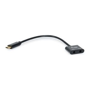 Equip Adapter USB-C->2x3-Pin 3.5mm St/Bu DAC 0.15m schwarz