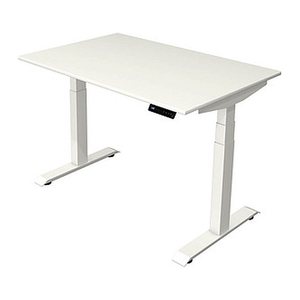 Kerkmann Move 4 elektrisch höhenverstellbarer Schreibtisch weiß rechteckig, T-Fuß-Gestell weiß 120,0 x 80,0 cm