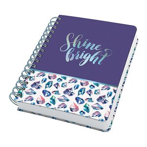 SIGEL Notizbuch mit Spirale Jolie® ca. DIN A5 punktkariert, lila/weiß Hardcover 240 Seiten, 1 St.