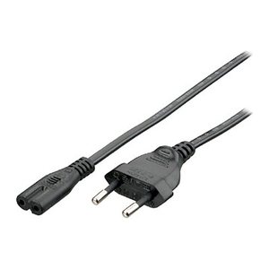Equip Stromkabel 2pin Euro ->C7 St/Bu schwarz 1.80m PVC Polybeutel