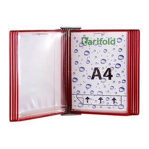 tarifold Wand-Sichttafelsystem 414263 DIN A4 rot mit 10 St. Sichttafeln, 1 St.