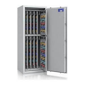 ISS safe4key Schlüsseltresor lichtgrau mit 1040 Haken, Doppelbartschloss, 50,0 x 42,0 x 130,0 cm, 1 St.