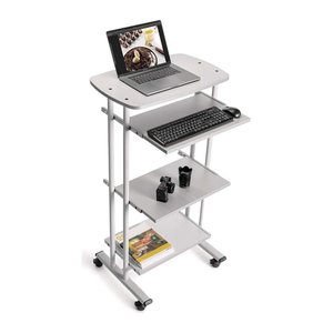 rocada PC-Tisch mit Rollen grau 68,0 x 53,0 x 126,0 cm