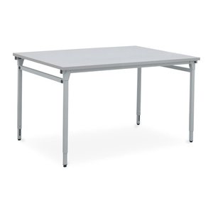 Klapptisch 4-Fuß höhenverstellbar – Gestell in Lichtgrau (1200 x 800 mm)