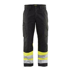 BLAKLÄDER® unisex Warnschutzhose 1564 schwarz, gelb Größe 56