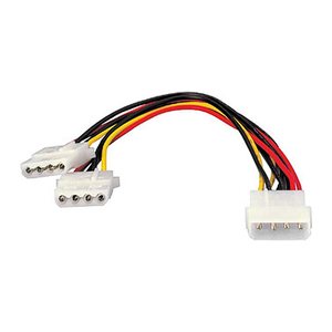 Equip SATA Stromkabel 2x5.25->5.25 Bu/St 0.20m schwarz Polybeutel