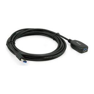 Equip Kabel USB-A3.0->A Akt. Erweiter. St/Bu 5.00m schwarz