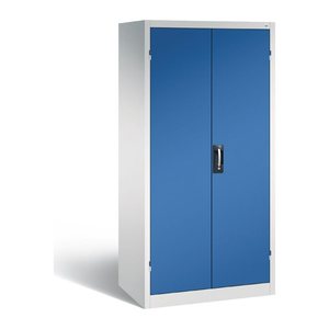 CP Stahlschrank 8922-052 S10161 lichtgrau, enzianblau 4 Fachböden 93,0 x 60,0 x 195,0 cm, aufgebaut, 1 St.