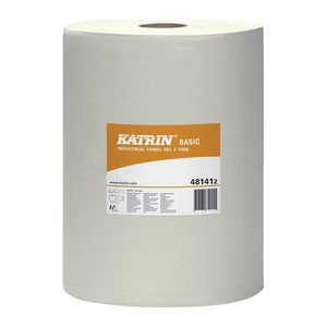 KATRIN Putztuchrolle Basic XXL 3 1000 3-lagig weiß, 1000 Blätter, 1 Rolle