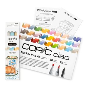 COPIC® Ciao 3D Cozy Palette Starter Layoutmarker-Set farbsortiert 1,0 + 6,0 mm, 1 Set
