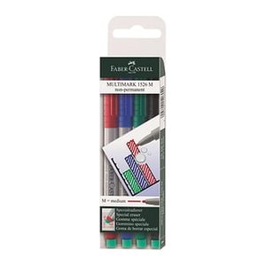 FABER-CASTELL Marker Multimark non-perm. M 4er Etui 5 Stück