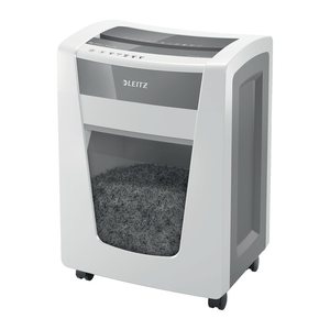 AKTION: LEITZ IQ Office Pro Aktenvernichter mit Partikelschnitt P-5, 2 x 15 mm, bis 15 Blatt, weiß mit 45 Euro CashBack