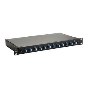 Equip LWL-Spleißkasten 12-Port LC-Duplex OS2 1U komplett sw