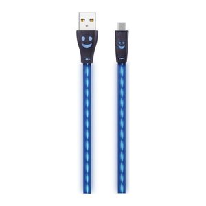 2GO USB Lade-/Datenkabel Micro-USB blau LED-Beleucht. 100cm