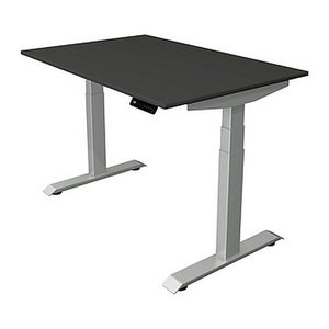 Kerkmann Move 4 elektrisch höhenverstellbarer Schreibtisch anthrazit rechteckig, T-Fuß-Gestell silber 120,0 x 80,0 cm