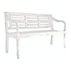 Garden Pleasure Gartenbank MOYO 960370 weiß Holz 150,0 cm
