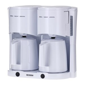 SEVERIN KA 9314 Doppel-Kaffeemaschine weiß, 2x 8 Tassen
