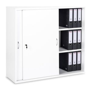 Schiebetürenschrank aus Holz – 3 OH – Weiß