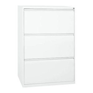 Gürkan Hängeregistraturschrank verkehrsweiß 3 Schubladen 76,0 x 62,0 x 101,0 cm, 1 St.