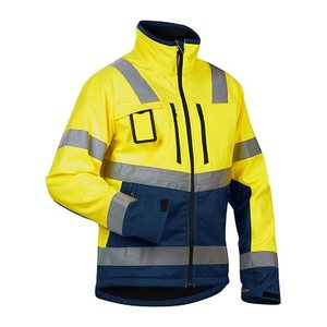 BLAKLÄDER® unisex Warnjacke 4900 gelb, marine Größe L