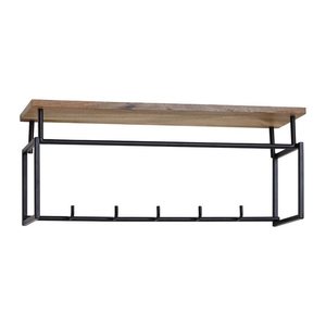 WOHNLING Wandgarderobe WL6.450 braun Holz 5 Haken 71,0 x 29,0 cm, 1 St.