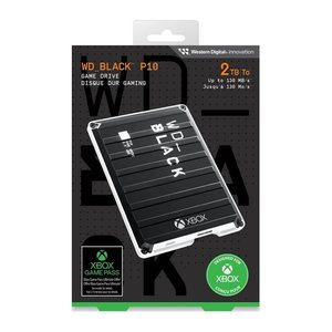 Western Digital WD_BLACK P10 Game Drive for XBOX 2 TB externe HDD-Festplatte schwarz, weiß