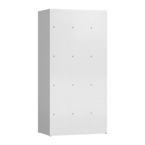 ClassiX Schließfachschrank signalweiß X-520437, 12 Schließfächer 87,0 x 50,0 x 180,0 cm