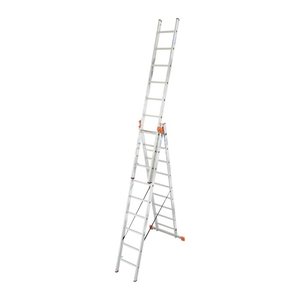 KRAUSE Vielzweckleiter MONTO Tribilo silber 3x 9 Sprossen, H: 270,0 cm