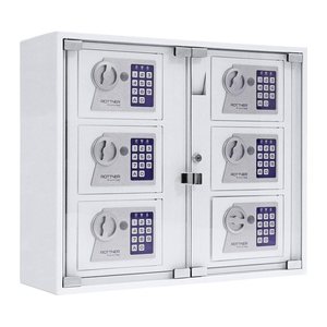 ROTTNER Keysystem Schlüsseltresor weiß, Elektronikschloss, 56,5 x 18,0 x 47,4 cm, 1 St.
