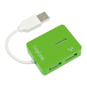 Logilink USB-HUB "Smile" 4-Port o. NT grün