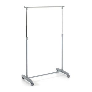 HAKU Möbel Rollgarderobe 18760 grau Metall 81,0 x 96,0-160,0 cm, 1 St.
