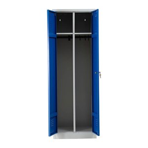 Gürkan Spind lichtgrau, enzianblau 103448, 1 Schließfach 60,0 x 50,0 x 180,0 cm