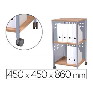 rocada Bürowagen buche 3 Ebenen 45,0 x 45,0 x 86,0 cm