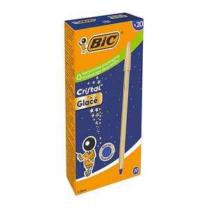 BIC Kugelschreiber Cristal Glace gold, Schreibfarbe: blau, 20 St.